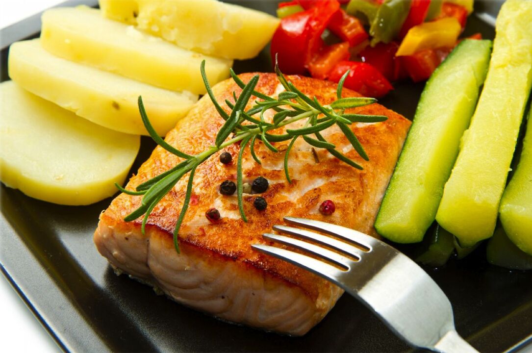 蔬菜和鱼一起治疗胃炎